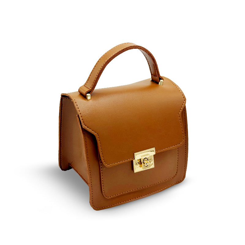 Aura brown soft hand bag