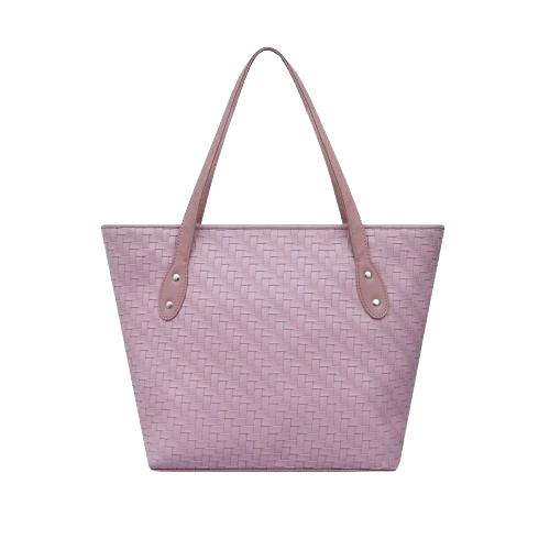 Tex Violet Top Zipper Tote Bag