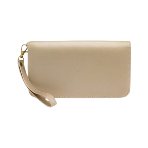 Faux Leather Gold Clutch