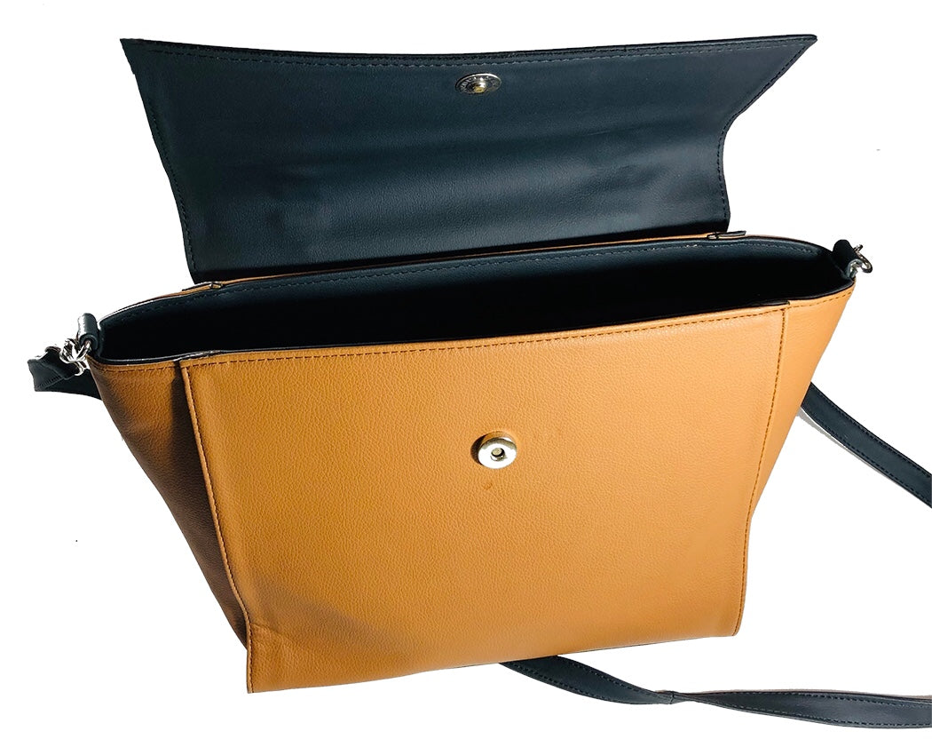 Black Flap Faux Bag