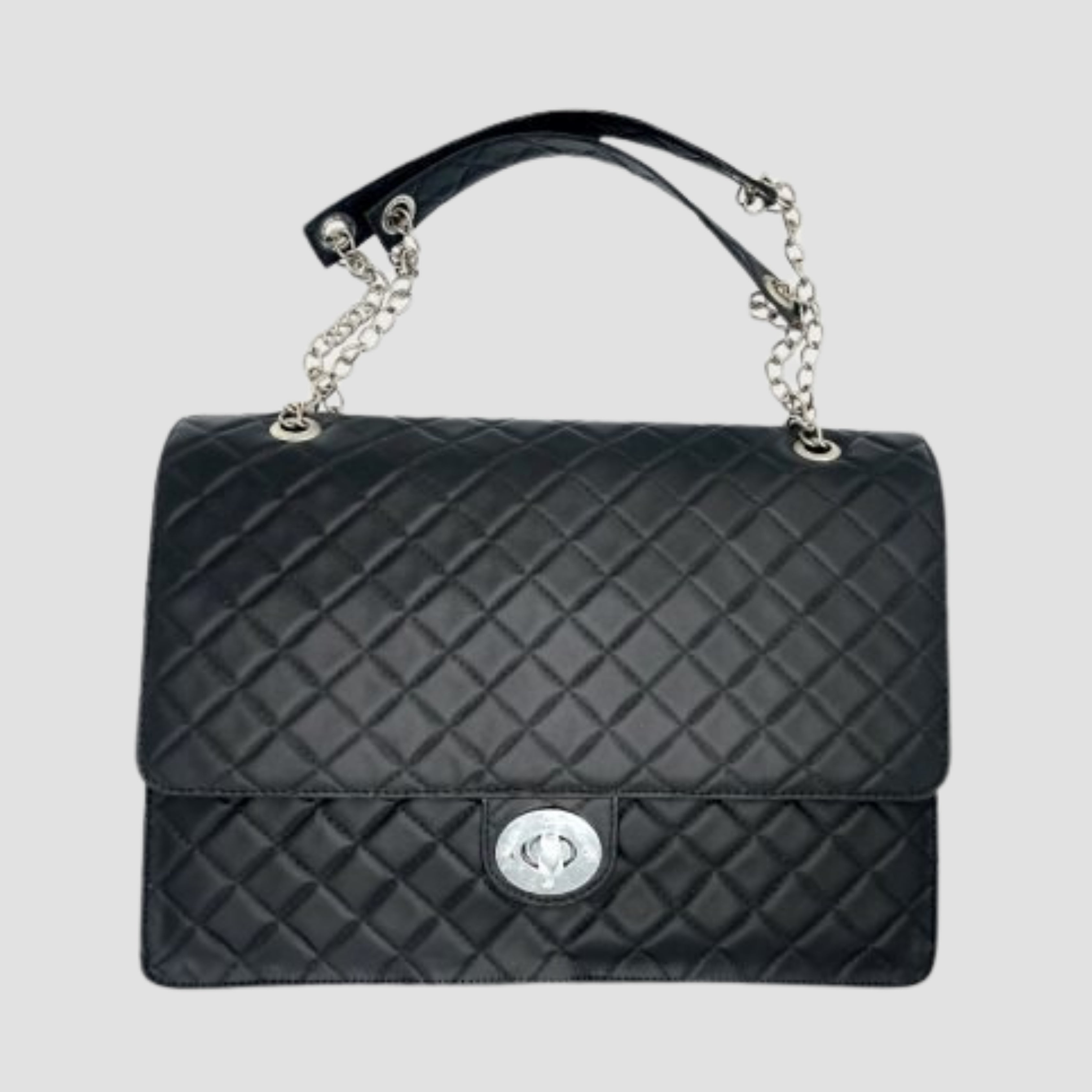 Quilted Black Elegant Shoulder Bag