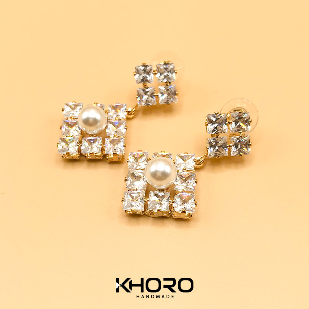 Square Crystal Earrings