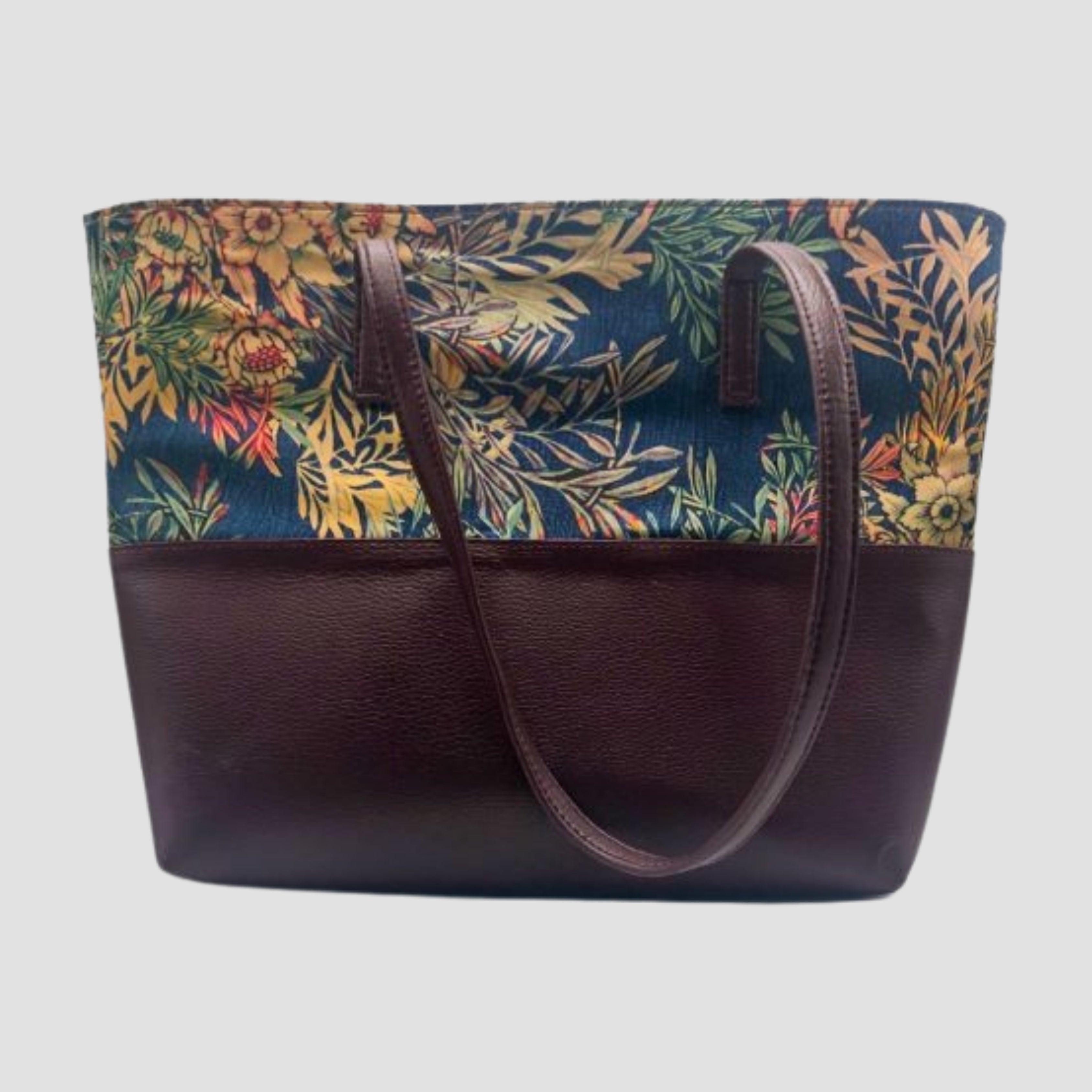 DARK MAROON PRINTED TOTE