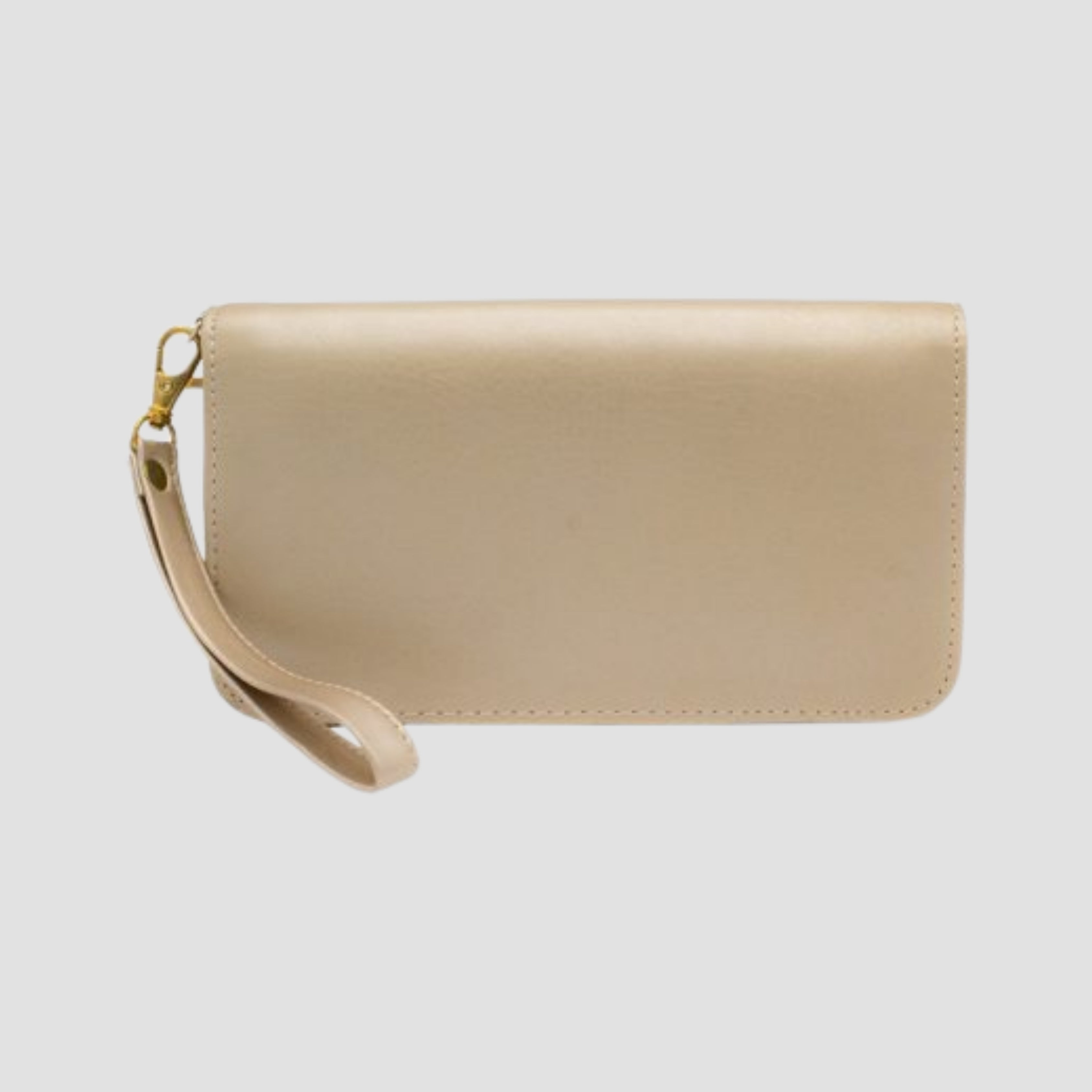 Faux Leather Gold Clutch