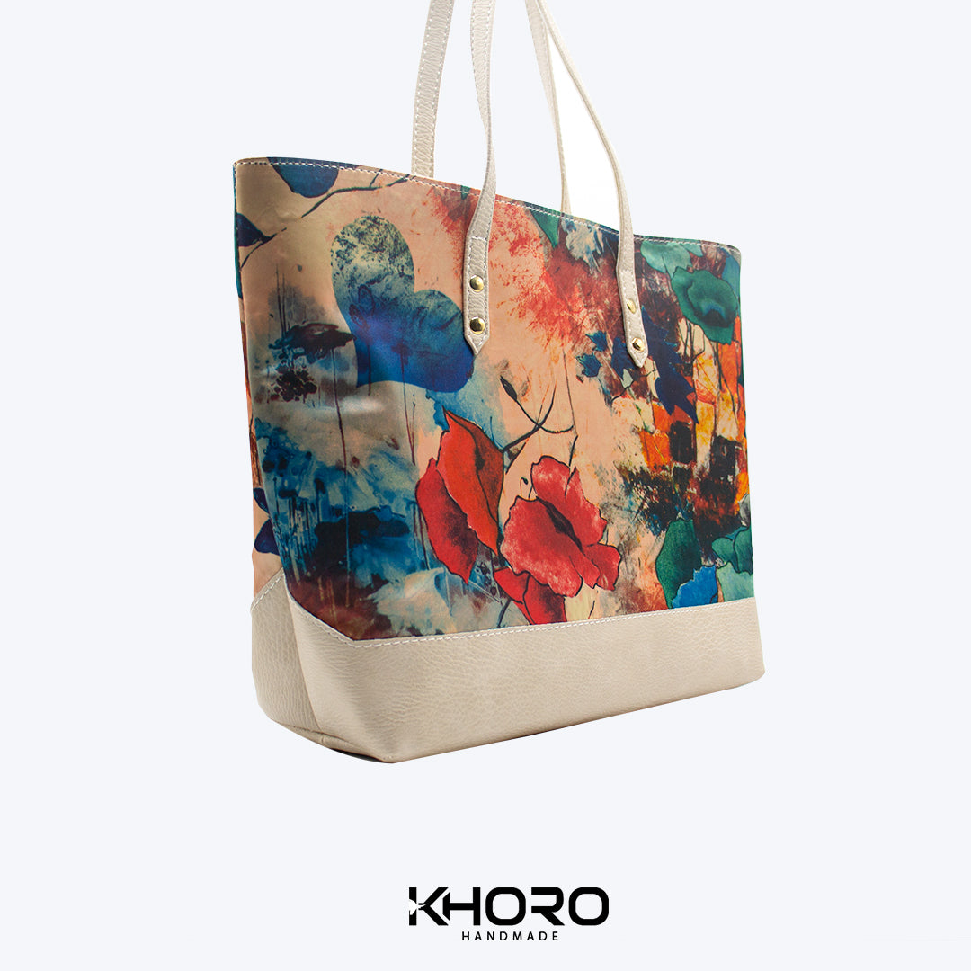 Tote Print Leather Bag