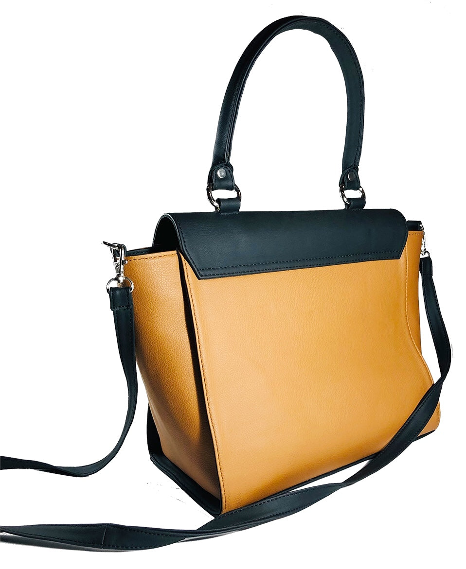 Black Flap Faux Bag