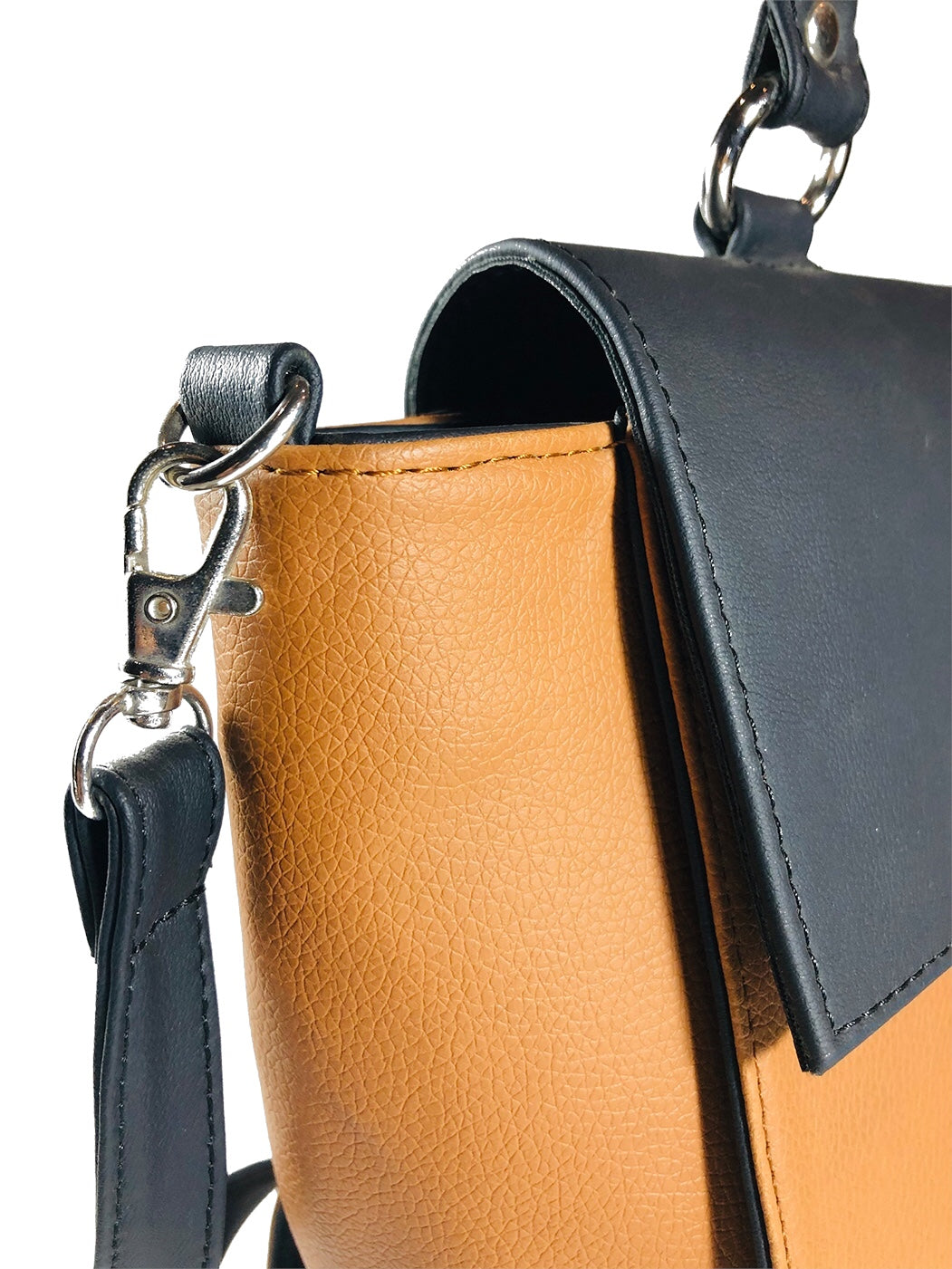 Black Flap Faux Bag