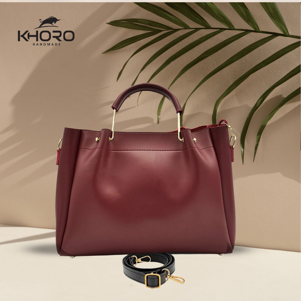 Cuyana Maroon Hand Bag