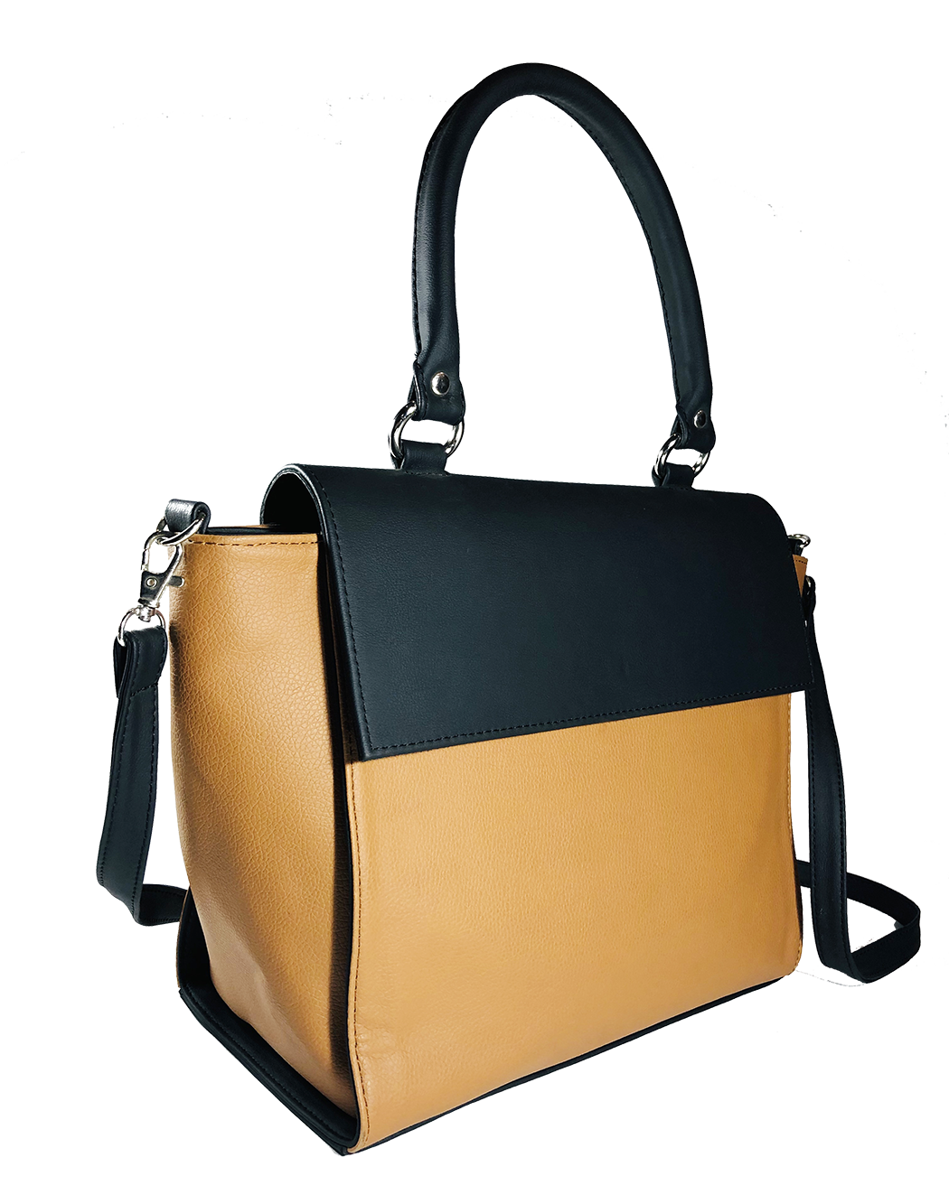 Black Flap Faux Bag