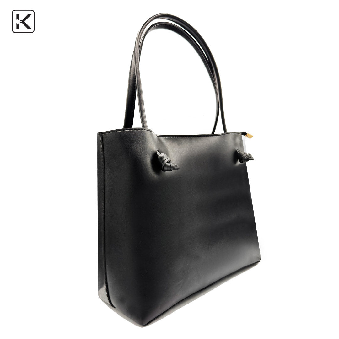 Knot Black Easy Tote Bag