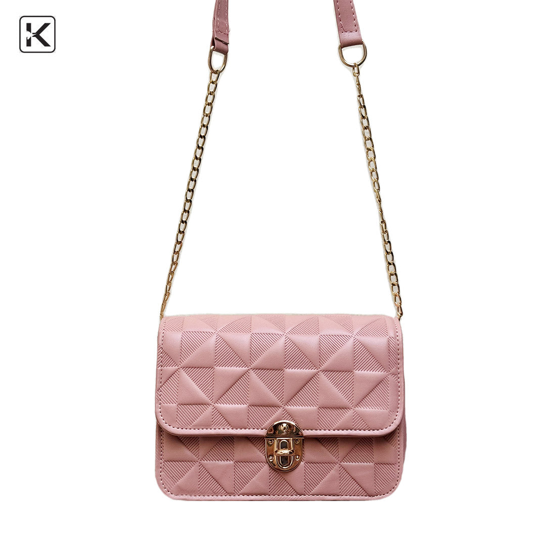 Tri Coffee Pink Handbag