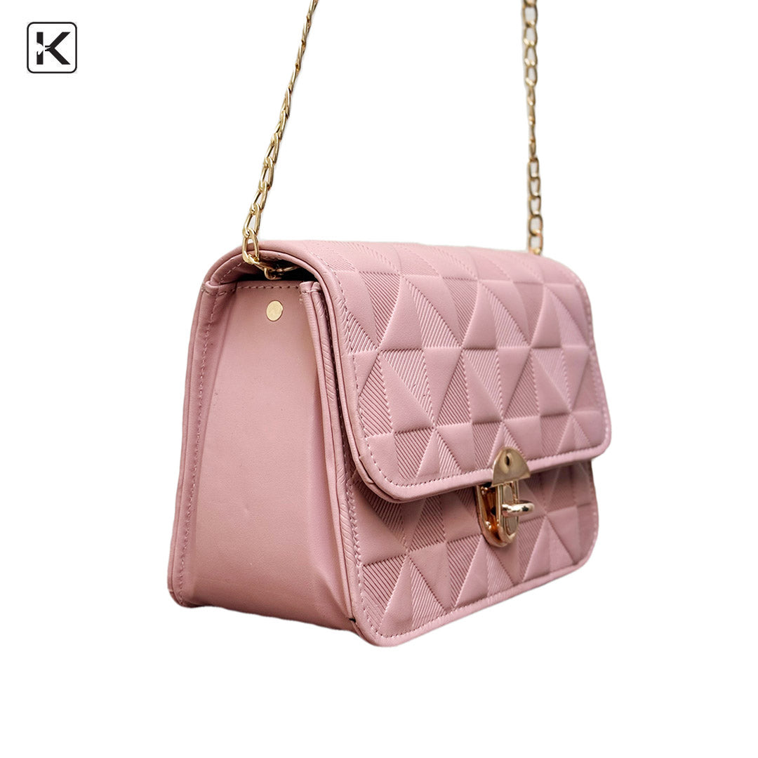 Tri Coffee Pink Handbag