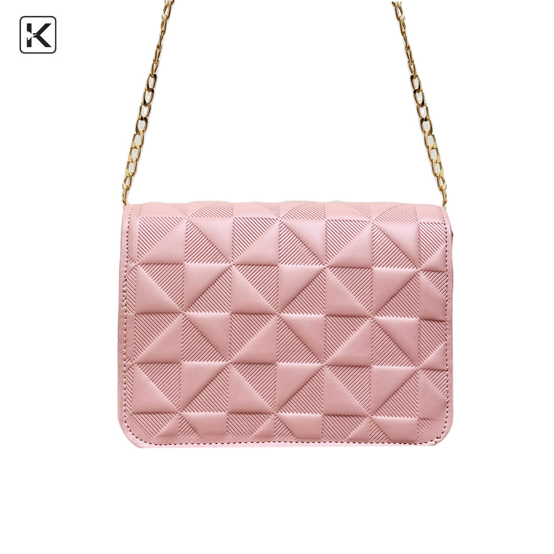 Tri Coffee Pink Handbag