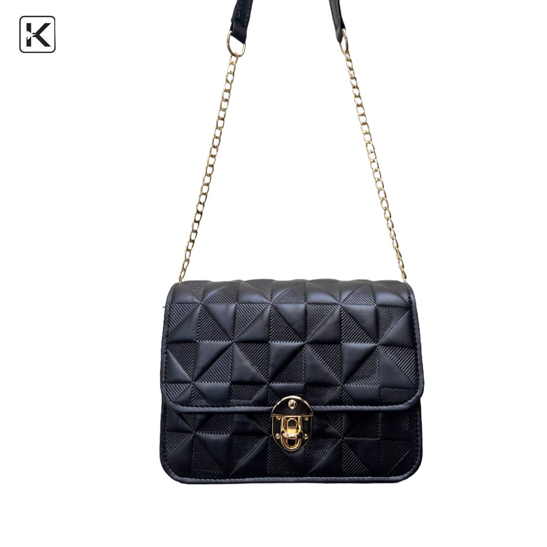 Tri Black Handbag