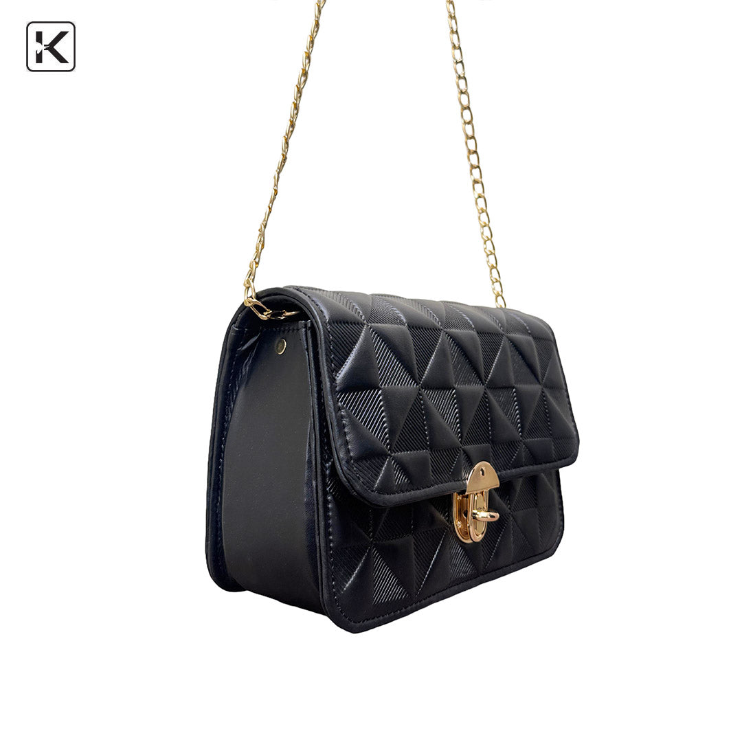 Tri Black Handbag