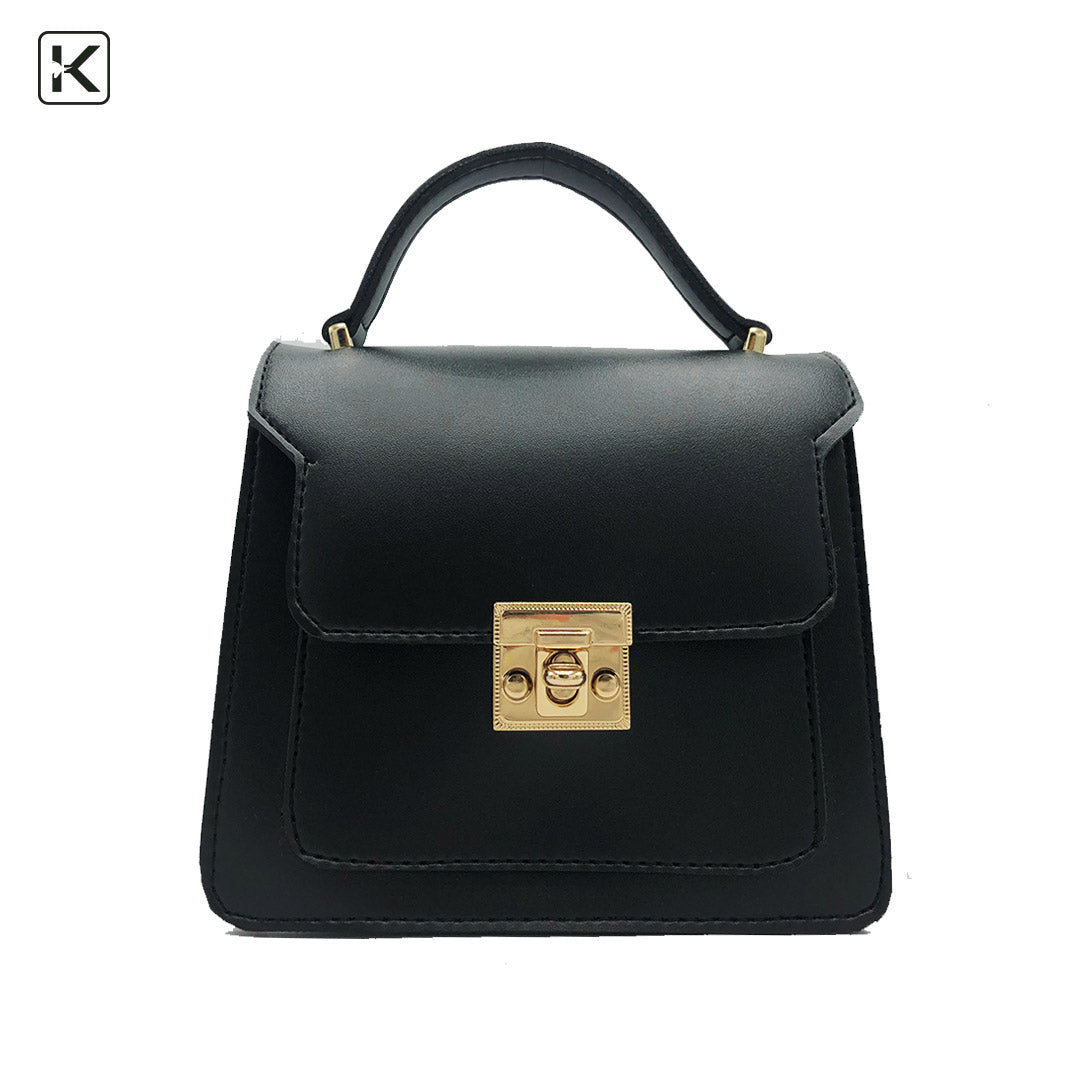 Aura black soft hand bag