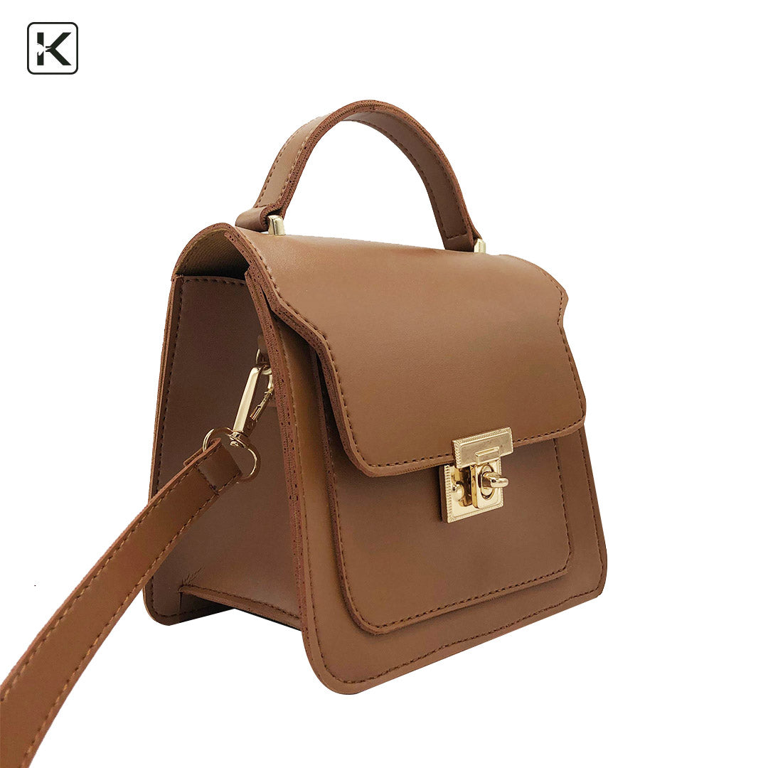 Aura brown soft hand bag