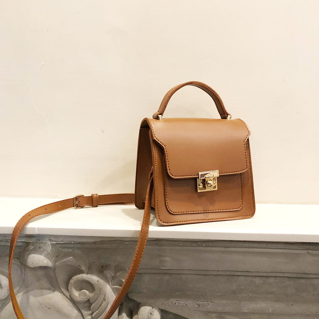 Aura brown soft hand bag