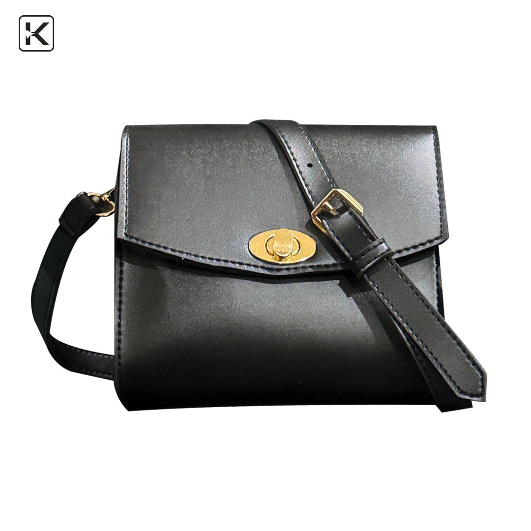 Duo Black Crossbody Bag